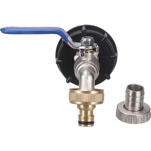 Durable 3/4" IBC Outlet Tap Adapter S60x6 Coarse Thread Valve Fittings Garden Hose Connector Replacement Metal Drain Tool