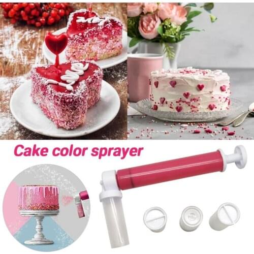 Cake Manual Airbrush Decorating Tool Cake Coloring Duster Pastry Dessert Spray Tube Cake Spray Gun Baking Tool Kitchen Gadgets