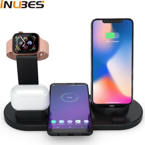 Qi 4 in 1 Wireless Charger For iPhone 12 Charging Dock Station For AirPods Apple Watch Xiaomi Fast Wireless Chargers Stand USB C