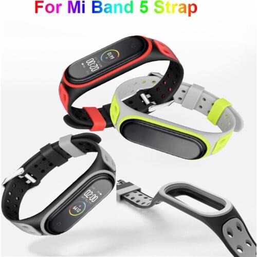 Strap For Mi Band 5 Strap Sport Silicone Watch Miband 5 Strap Wrist Bracelet Xiomi Band5 Bracelet For Xiaomi Mi Band 5 Strap