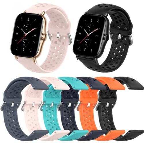 Silicone Strap for Amazfit GTS2 2e Mini Smart Watch Band Sport Wristband Bracelet for Xiaomi Huami Amazfit Bip U Pro/Bip S 20mm