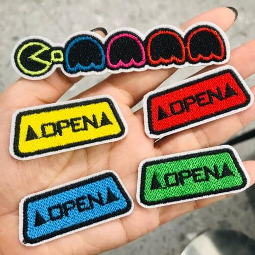 1Pcs Letter Cute Embroidery Sew On Patches Sewn Applique Badge Craft Embroidered DIY For Clothes Trousers Clothing Sticker