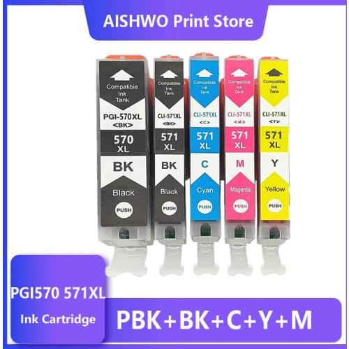 ASW PGI-570XL CLI-571XL Compatible ink cartridge for Canon 570xl 571xl PGI570 pgi570 for MG5750 5751 5752 5753 6850 printer
