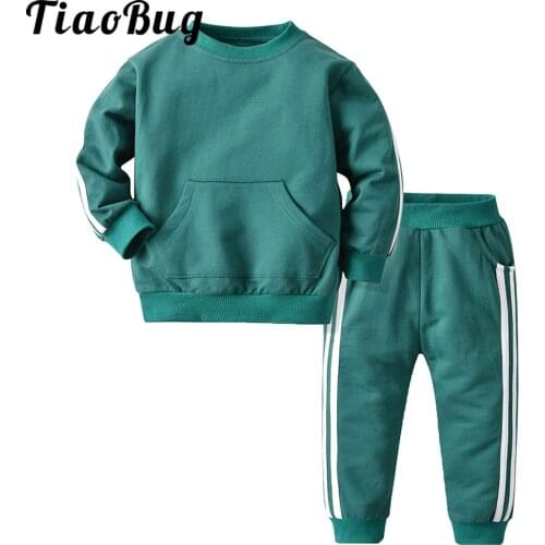 Tracksuits Kids Sweater Pants Set Long Sleeve Warm Cotton Sportwear Gym Set Girls Autumn Winter Suits On Fleece For Children