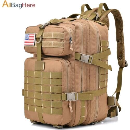 Anti-splash 40 L Tactical Backpack Camouflage Military Climbing Hiking Bags Outdoor Sports Packages Molle Trekking Bag Men Women