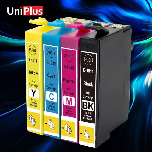 UniPlus T1811 Compatible Epson T1812 T1813 T1814 New Ink Cartridge for Epson Printer XP-225XP-322 XP-325 XP-422 XP-425 XP-212