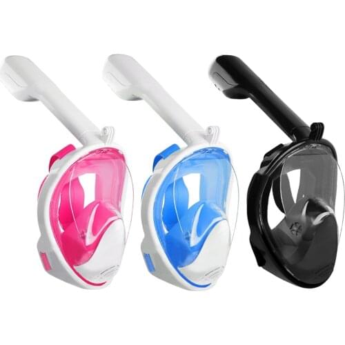 Universal Full Face Scuba Snorkeling Face Mask Underwater Diving Respirator Goggles Snorkeling Respiratory Masks Safe Waterproof
