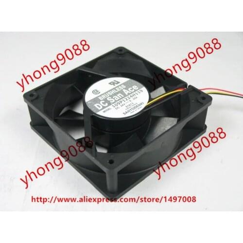 Sanyo Denki 109P1224H119 DC 24V 0.25A 120x120x38mm Server Cooling Fan