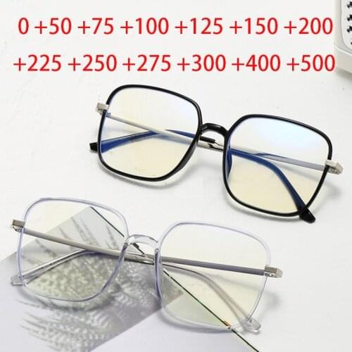 Big Square Magnifier Reading Glasses For Women Summer Fresh Color Green Orange Eyeglasses Diopter Lenses 0 to +6