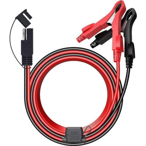 1M 12V SAE Quick Release Adapter to Alligator Clips/DC Output Cable with Clip Connectors Extension Charging Cable