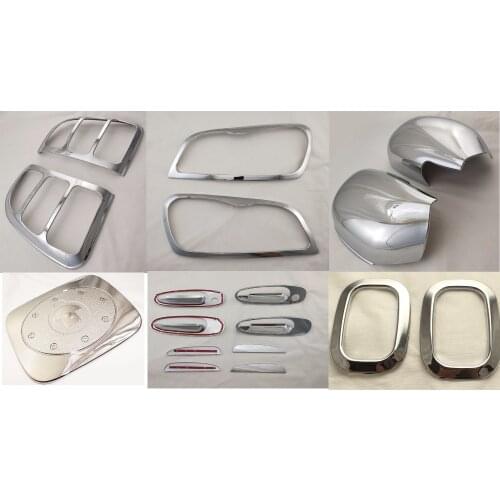 17pcs Chrome Kits For Toyota Rav4 1996-2000 Car Rav4 Parts Light Protection Side Lamp Rim Trim For Toyota Rav 4 1997 1998 1999