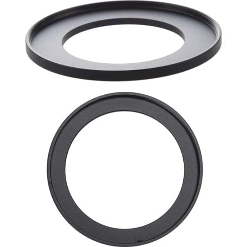 2 Pcs Camera Filter Lens Step Up Ring Adapter 49Mm To 72Mm & 49Mm To 58Mm