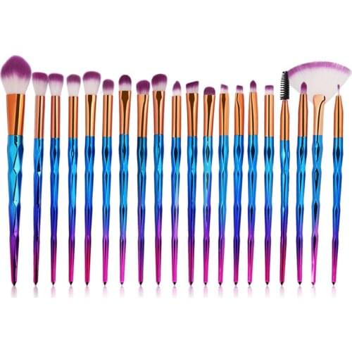 20pcs Professional Eye Shadow Contour Concealer Makeup Brushes Set Diamond Powder Foundation Tool brow lip brush drop shipping