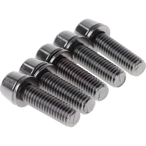 5pcs Bicycle Screw M5x20mm / M6x20mm With Spacer Stem Riser Parts MTB Road Bike Outdoor Bicycle Parts Accessories