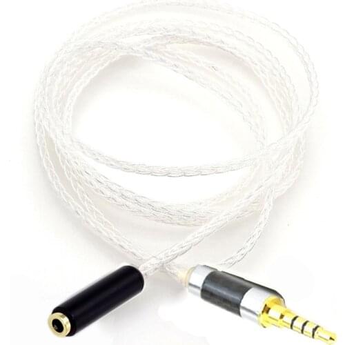 Haldane 3.5mm TRRS Balanced Male to 3.5mm TRRS Balanced Female Hi-End Audio Adapter 7N Silver Plated Cable