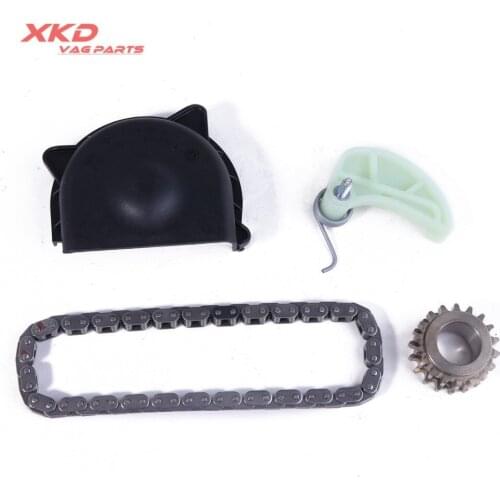 4pcs Oil Pump Chain &Tensioner & Cover & Sprocket set For V-W Eos Golf Jet-ta Tiguan 1.4T