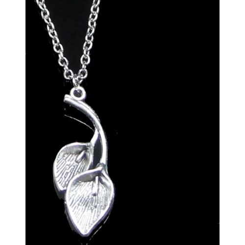 Fashion 40*14mm Leaf Branch Pendant Necklace Link Chain For Female Choker Necklace Creative Jewelry party Gift