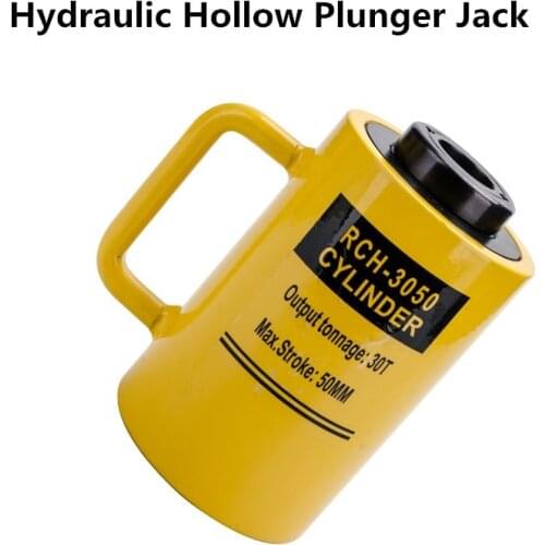 30 ton 50mm hydraulic hollow plunger jack,hollow plunger ram,hydraulic hollow cylinder RCH-3050