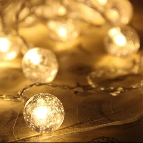 3meters 20 Led Bubble Ball Battery Powered String Fairy light For home Hotel Xmas Party Ball Wedding Holiday Event Decoration