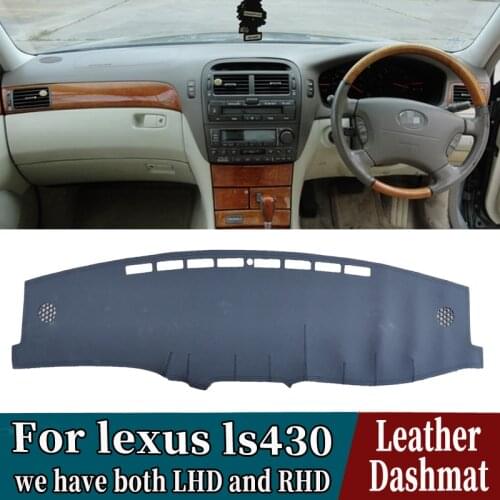 PU Leather Dashmat Dashboard Cover Mat Carpet Car-Styling accessories For lexus ls430 LS 430 2002 2003 2004 2005 RHD