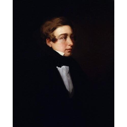 Classical figurative painting canvas poster picture decor art portrait print Sir George Elliot by Sir George Hayter