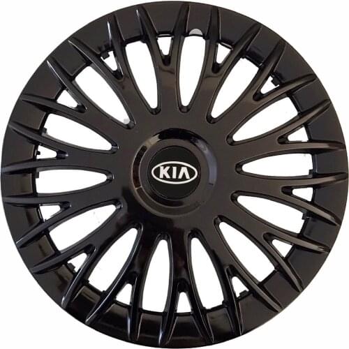 Car Wheel Rim Cover R15 Piano Bright Black Hub Flexible Caps For Kia Ceed Rio 15 inch Models 4pcs/set Tuning With Emblem