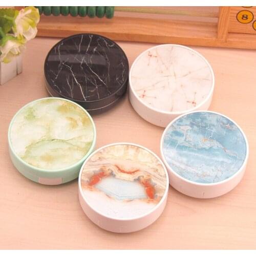 Cute Marble Stripe Contact Lens Case Travel Glasses Lenses Box For Unisex Eyes Care Kit Holder Container Support Gift Beautiful