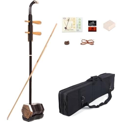 Hot selling Erhu Chinese Style two Strings Violin Instruments Urheen & Accessories with Rosin spare strings Bow and Case