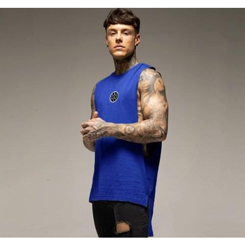 Brand Mens Sports Workout Tank Top Gym Fashion Clothing Bodybuilding Cotton Musculation Fitness Singlets Sleeveless Casual Vest