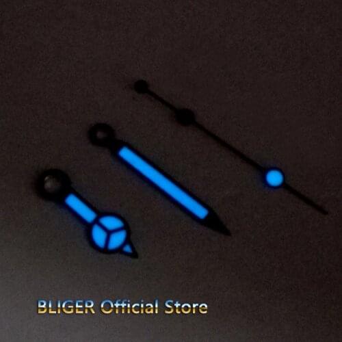 Silver color edge blue luminous Watch Hands Suitable For Miyota 8215 8205 821A Mingzhu 2813 Automatic Movement H41