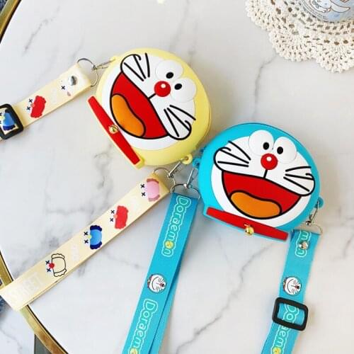 New Style Cute Cartoon Anime Women Shoulder Bags Soft Silicone Fashion Circular Money Pocket Zipper Mini Purses And Handbags