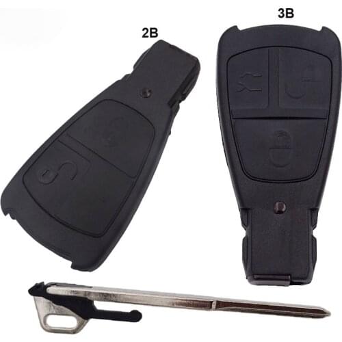 New Design 2 3 Buttons Smart Remote Key Shell for Mercedes Benz ECSCLK 2 3 2001 Replacement Car Key Blanks