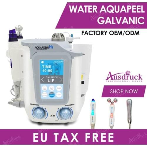 New H2O2 Hydro Water Peeling Facial Deep Cleaning Face Roller Microcurrent Bio Stimulation EMS GALVANIC Bio Machine