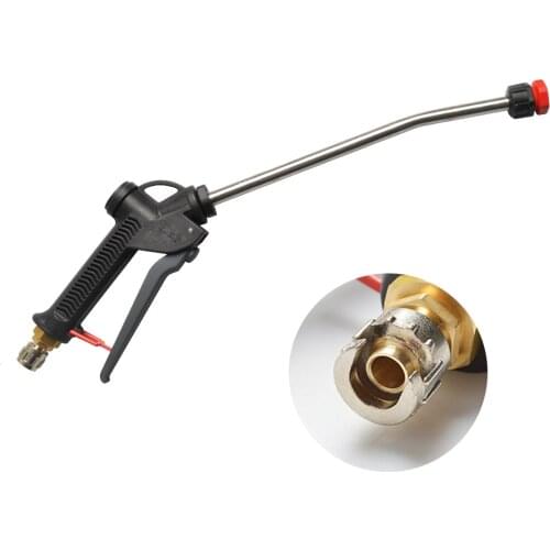 Spray Gun Lance Foam Lance with Stainless Steel Nozzle and Opening Fitting for Compressed Air Foam Generator Universal Grey Trig