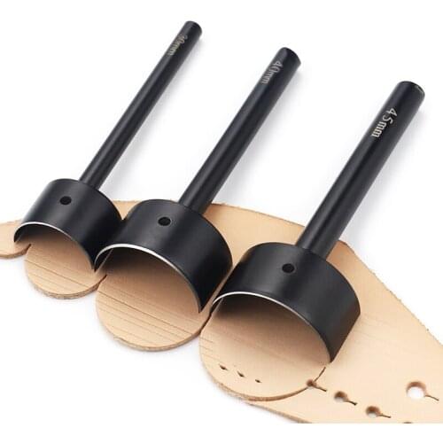 Leather Half-Round Punching Cutter, Steel Semi-circle Chisels, DIY Leather Bag Puncher Tools For Professionals and Beginners