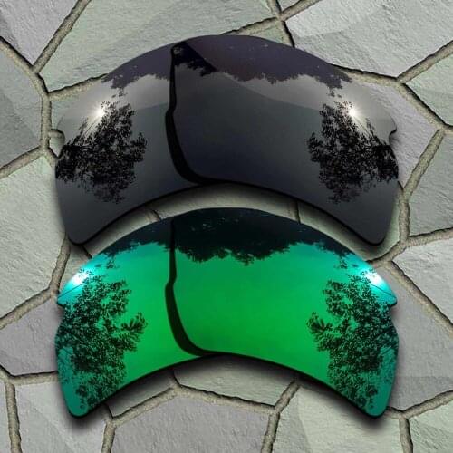 Grey Black&Jade Green Sunglasses Polarized Replacement Lenses for Oakley Flak 2.0 XL