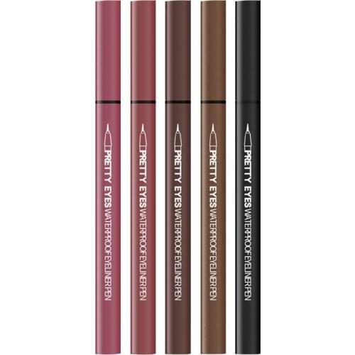 Professional Fast Dry Smooth Waterproof Eyeliner Pencils Eyes Brown Black Color Pigments Liquid Eye Liner Pen Make Up Tools