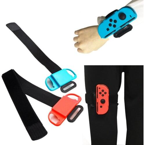 Adjustable Elastic Dance Wrist Band Strap+Leg Strap for Nintend NS Switch Just Dance/Ring Fit Adventure (L/R) Controller Gamepad
