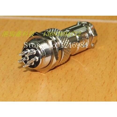 [SA]Aviation plug socket M12 round five core aviation plug connector plug hole 125V5A--50pcs/lot