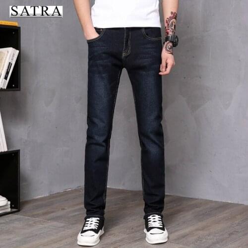 Satra 2021 new arrival high quality casual slim jeans men ,mens pencil pants ,skinny jeans and fashion mid-waist jeans men
