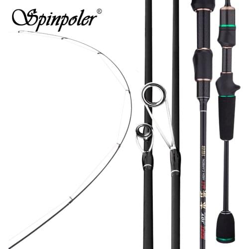 Spinpoler 2 Pieces Spinning Fishing Rod 1.5m 1.68m UL Baitcasting Rod Throwing Trout Ultra Light Lure Pole Tackle River Fishing