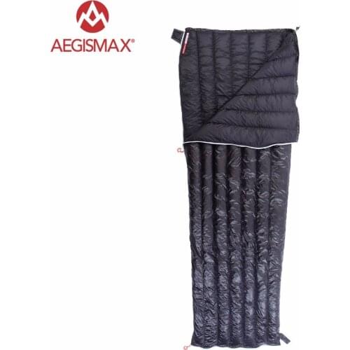 AEGISMAX Ultralight Envelope type E&ELong Outdoor Sleeping Bag 95% White Goose Down Camping Hiking 800FP Filling 280g/308g