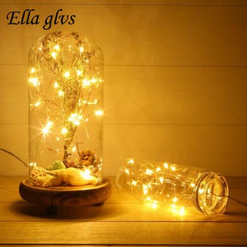 Led String Light with 3pcsAA Battery 2M 20LED 5M 50led 10M 100LED Party Wedding Decoration Christmas Fairy strip Decoration
