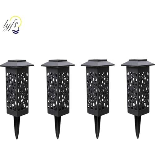 LED Solar Light Outdoor Waterproof Solar Powered Lawn Hollow Light Inserted Ground Garden Villa Decorative Road Solar Light