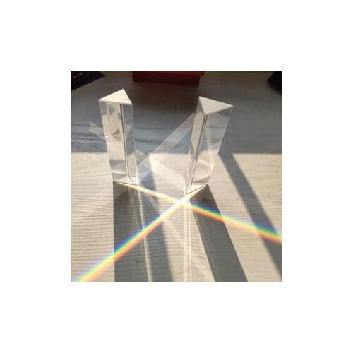 Triangular Optical Glass 6 Inch Physics Teaching Reflecting Precision Optical Glass Prism Tools Toys for Light Spectrum Learning