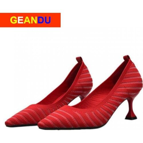 Ladies Pumps weaving Pointed Toe 2020 High Heels Sandals Woman Extreme Mules Super Sexy Shoes for women high heels Sex