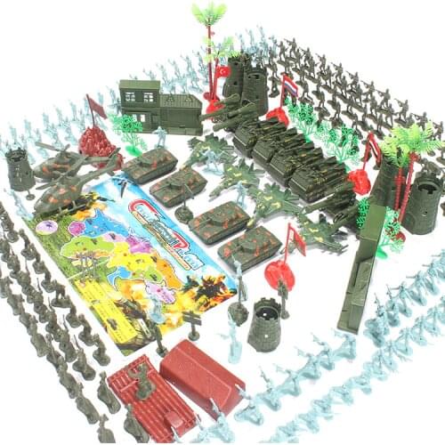 Military Plastic Model Playset Kit Toy Army Men Figures & Accessories Decor Gift Model Toys Childrens Gift