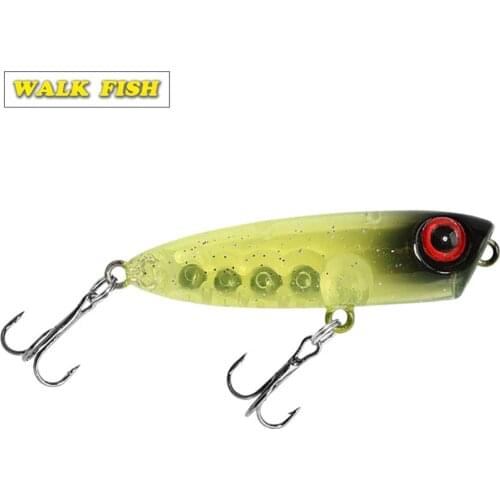 WALK FISH 3g/45mm Fishing Lure Artificial Popper Fishing Baits Floating Wobblers 3D Eyes Hard Fishing Baits Fishing Tools