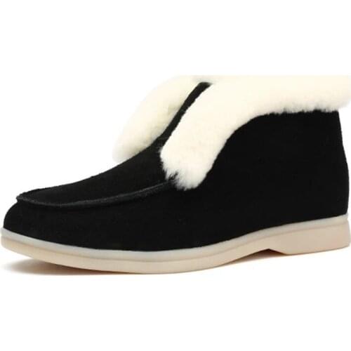 Winter Snow Shoes for Women New 35-43 Warm Womens Flat Boots New Products Womens Cotton Boots Casual Spot