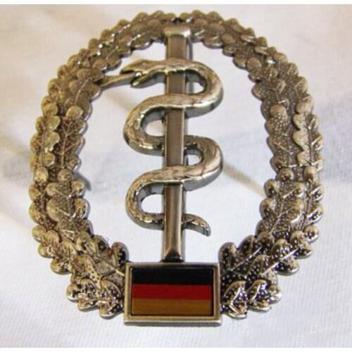 GERMAN MEDICAL TREATMENT BERET CAP BADGE PIN SNAKE METAL COCKADE INSIGNIA PIN